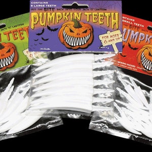 Pumpkin Teeth 3 Packs36pcsTeeth. True Blood Style Fangs for Masks ,Costumes, Dolls, and Halloween image 6