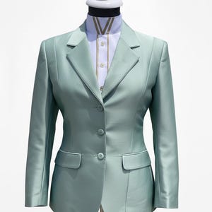 Mint Green English Show Jacket | Ladies Hunter Jumper Attire | Classic Equestrian Hunt Coat