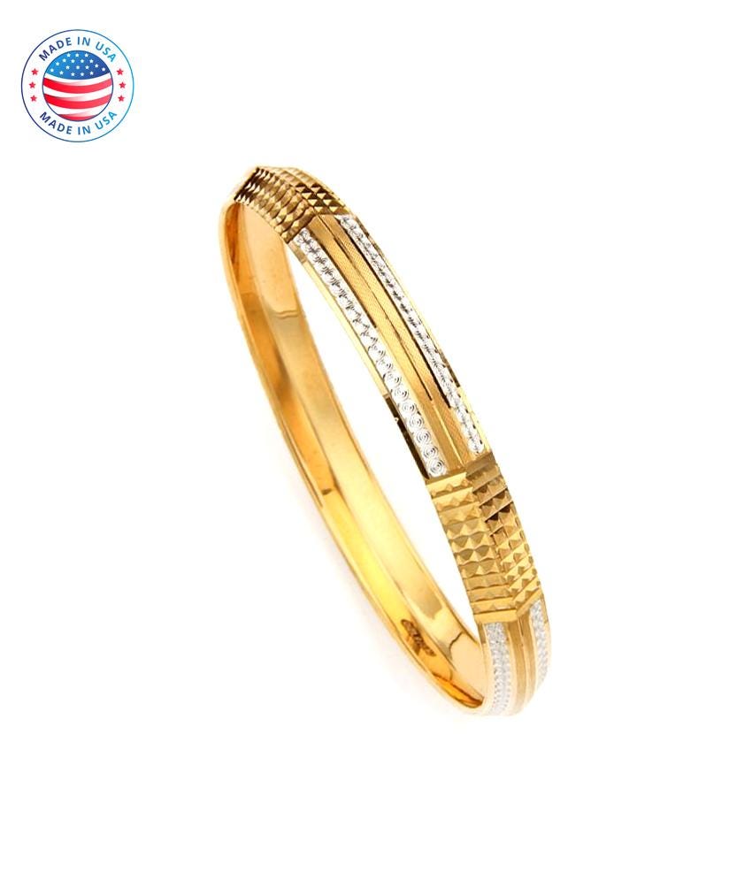 Custom Name Punjabi Kada | 22K Gold Sikh Khalsa Bracelet