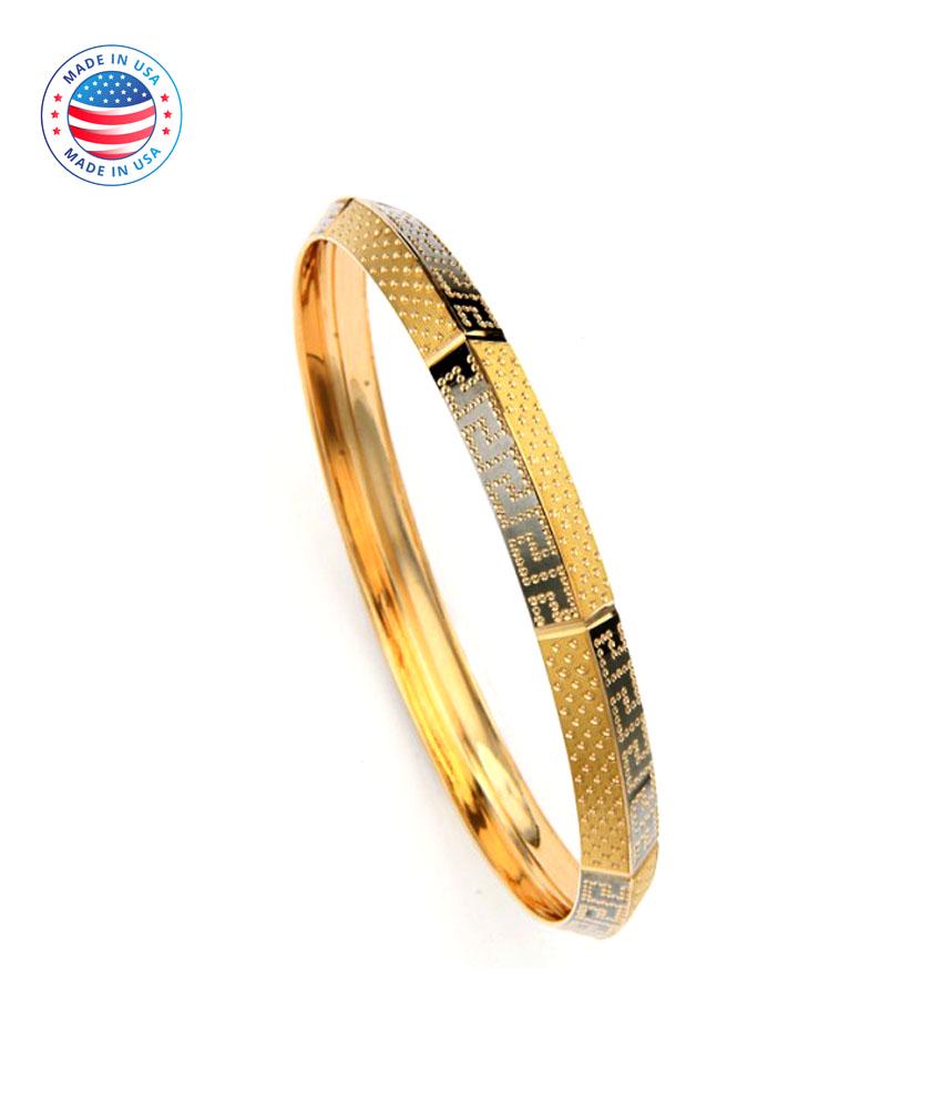 22K Pure Gold 30 Gram Fancy Sikh Kada - Sikh Kara - Mens Gold