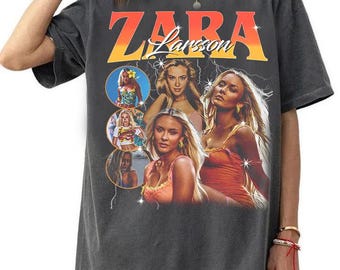Retro Zara Larsson T-Shirt, Zara Larsson Comfort Farben Hemd, Zara Larsson Retro Grafik T-Shirt, Zara Larsson Vintage T-Shirt