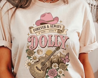 Comfort Colors Dolly Parton Gedenk-Shirt, Dolly Parton T-Shirt, RIP Dolly Parton Shirt, Hommage an die Country-Musik-Legende, Geschenk für Dolly Parton-Fans
