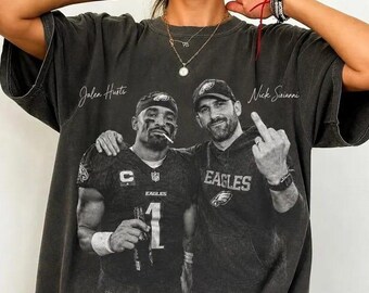 Jalen Hurts T-Shirt, Nick Sirianni Philadelphia Football T-Shirt, Jalen Hurts Fan-Shirt im Vintage-Stil, Lustiges Geschenk für Football-Fans