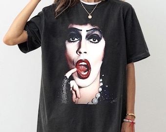 Rocky Horror Picture Show T-Shirt, Frank-N-Furter Design aus Baumwolle, Tim Curry Gedenk-T-Shirt