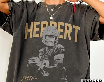 Comfort Colors Justin Herbert Football-Trikot im Vintage-Stil, Retro-Trikot der Los Angeles Angels, Geschenk für LA-Fans am Spieltag