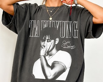 Vintage K-Pop Taehyung Comfort Colors Shirt, K-Pop Idol V Merch World Tour, Grafik zum 5. Album