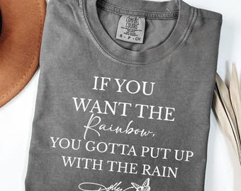 Dolly Parton Regenbogen-Shirt, Dolly Parton Signature Vintage Music Comfort Colors Shirt, Country-Musik-Grafik-T-Shirt