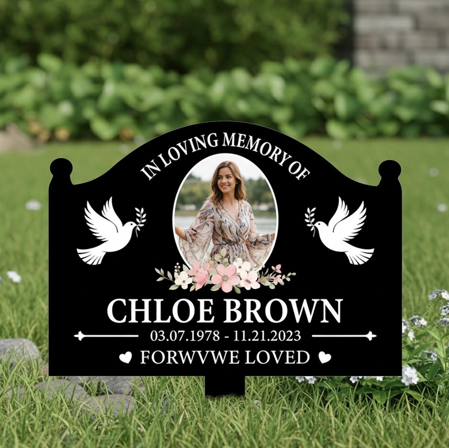 Custom Photo Memorial Grave Stake,personalized Metal Memorial Sign ...