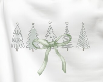 Glitter Christmas Tree PNG: Merry & Bright Shirt Design (Digital Download)