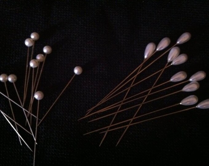 Vintage Pearl Head Straight Pins Lot of 23 Etsy