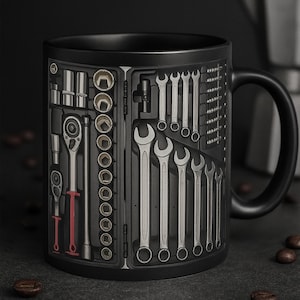 Mechanic Gift, Wrench Mug, Auto Mechanic Gifts, Car Mechanic, Handyman Tool, Gifts For Dad, Gift For Son, Garage Mug, Toolbox Coffee Mugs
