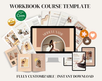 Editable Canva Workbook Template | Coaching Workbook for Wellness Coaches, Business Coaches, Course Creators, Ebook Template