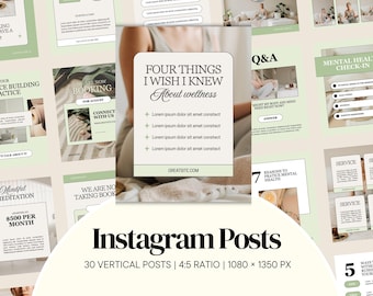 Life Coach Instagram Templates | Mindset Coaching Social Media | Canva Editable
