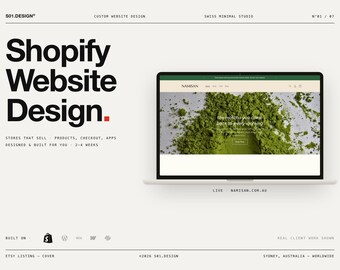 Shopify Website Design, Custom Shopify Store Setup, Ecommerce Web Designer, Small Business Online Store, Mobile Responsive + SEO Setup