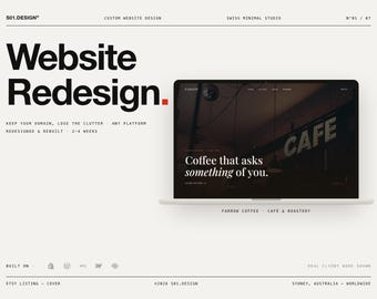 Website Redesign, Custom Website Makeover for Small Business, Shopify Wix WordPress Webflow Refresh, Mobile Responsive + SEO Setup
