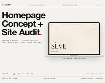 Homepage Design Concept + Website Audit, Custom Website Mockup, UX & SEO Review for Small Business, See Your New Site Before You Commit