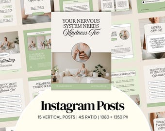 Instagram Templates Mini Pack | 15 Social Media Posts | Canva Editable Download