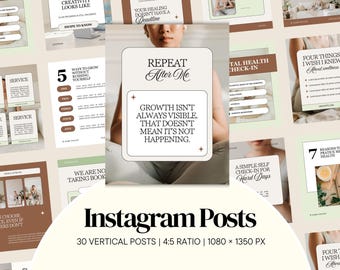 Wellness Coach Instagram Templates | Social Media Posts and Stories | Canva