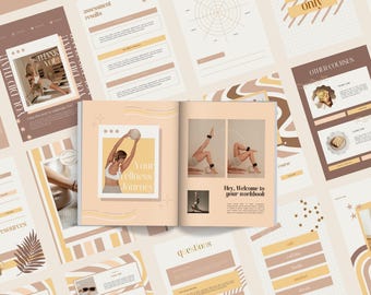 Editable Canva Workbook Template | Coaching Workbook for Wellness Coaches, Business Coaches, Course Creators, Ebook Template