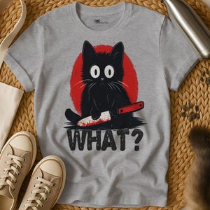 Was für ein Shirt | Murder Cat Shirt | Katzen-Shirt | Katzen T Shirt | Katzen-T-Shirt | Kätzchen Shirt | Sarkastisches Shirt | Katzen-Liebhaber-Shirt
