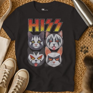 Hiss Kiss Cat T-Shirt: Rock &#39;n&#39; Roll Parody Tee
