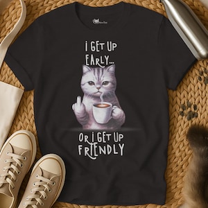 Grumpy Cat Coffee Shirt: Sarcastic Cat Lover Tee