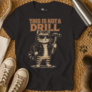 Hammer Cat T-Shirt: Sarcastic Graphic Tee for Cat Lovers