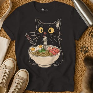 Ramen Cat Shirt | Noodle Cat Shirt | Cat Shirt | Cats Tee Shirt | Cat T Shirt | Kitten Shirt | Sarcastic Shirt | Cat Lover Shirt