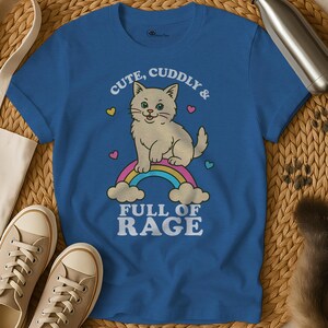 Full of Rage Cat T-Shirt: Sarcastic Kitten Tee for Cat Lovers