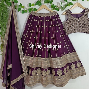 Wine color Lehenga choli for Women indian Wedding Wear Function Wear chaniya choli Ready to wear embroidery sequence Work Lengha choli women