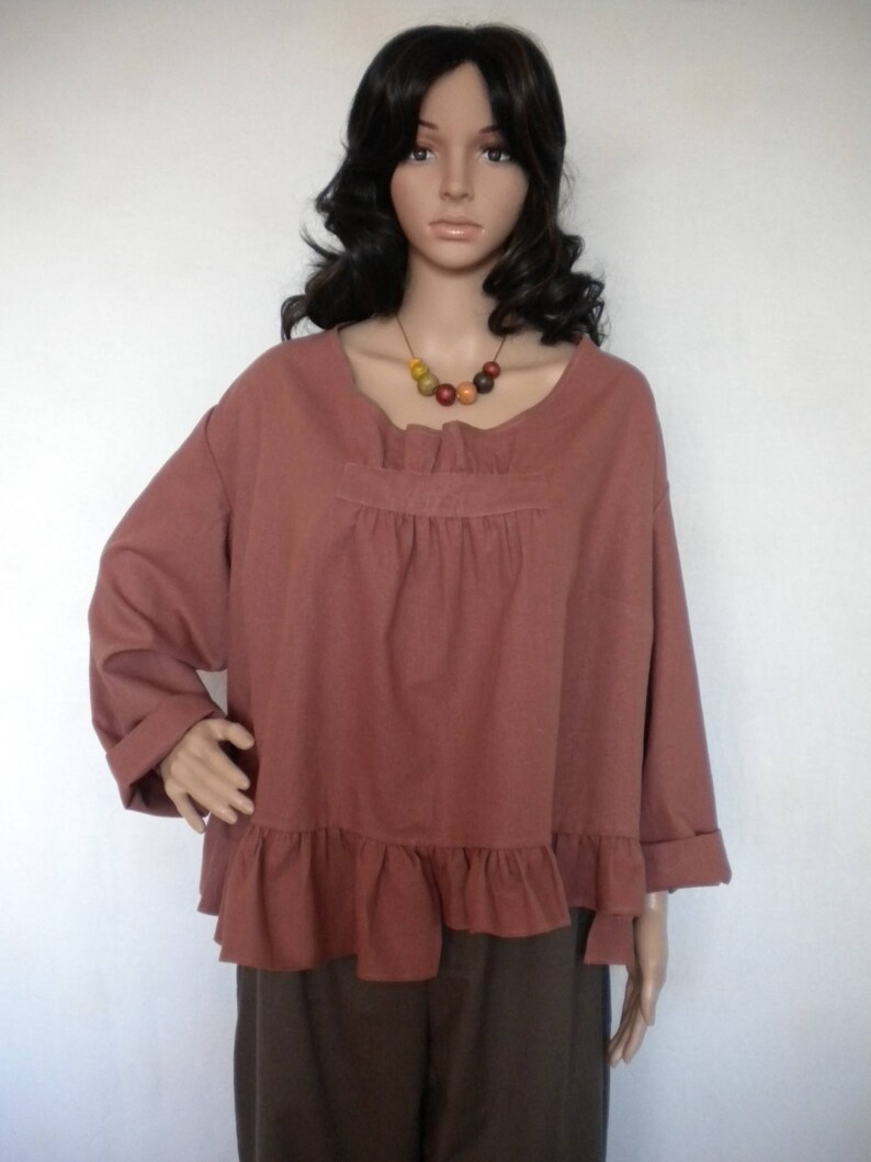 plus size linen tops sale