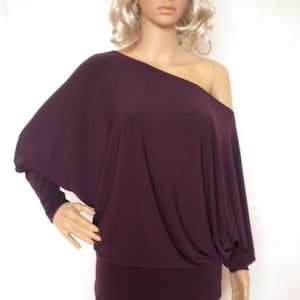 off shoulder loose fitting top, oversized batwing blouse, cold shoulder mini dress, plus size maternity long sleeve dolman top free shipping
