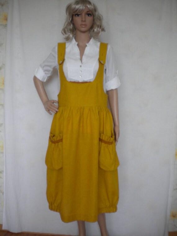 lagenlook pinafore dress