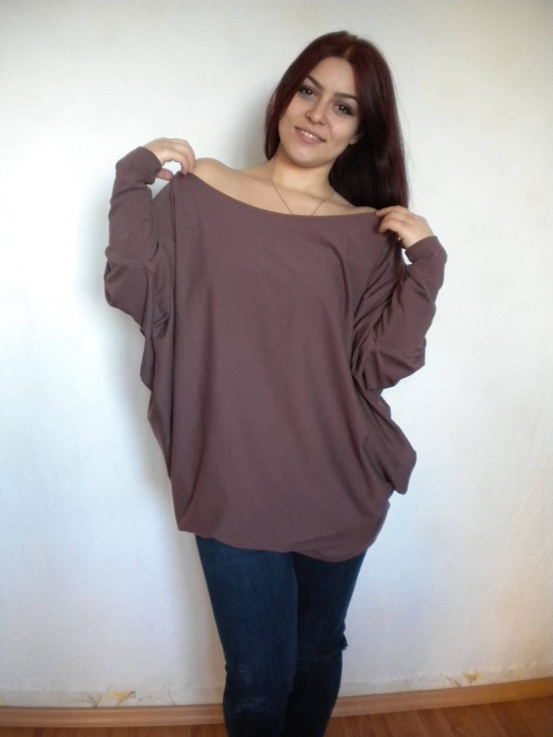 women's plus size off the shoulder sweatshirt