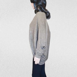 Cocoon batwing wrap top cardigan, oversized long sleeve bolero, open drape duster size S image 8