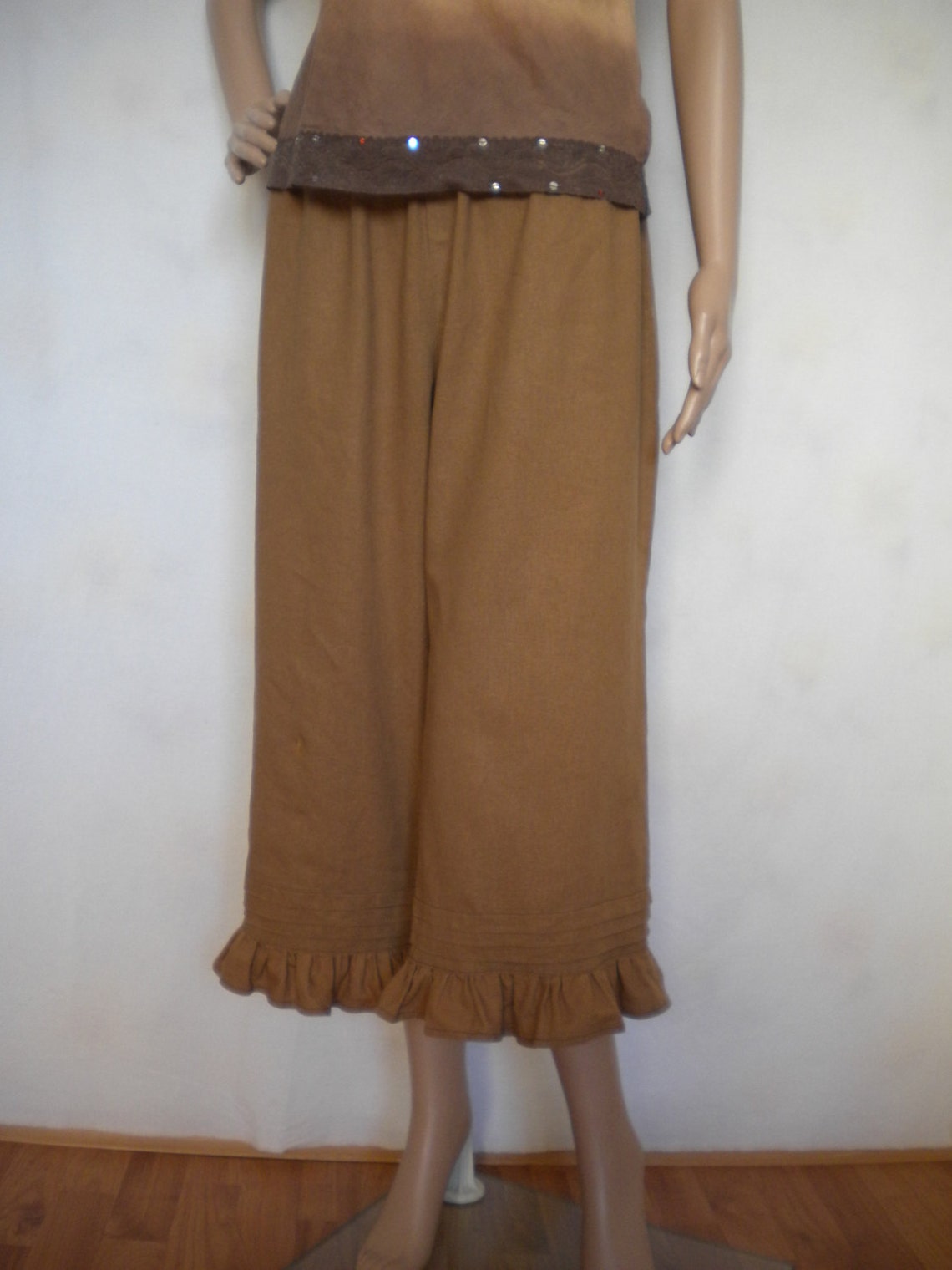 Womens Linen Pant Bloomer Linen Knickers Wide Leg Pants Etsy