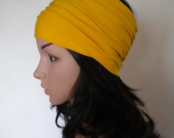 turban headband, extra wide head wrap, unisex hair tube bandeau headcover, chemo headwear breathable head covering, gift for her dreadlock