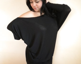 plus size off shoulder sweater, oversized loose fitting tunic shirt, cold shoulder long bat dolman sleeve maternity top, free shipping