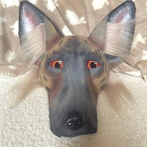 Stripped hyena Therian Mask