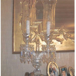Antique carved baccarat crystal chandelier