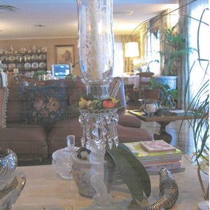Antique carved baccarat crystal chandelier