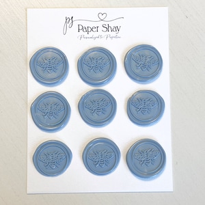 Bee Wax Seal Stickers, Wax Seal Stickers, Self Adhesive Wax Seal Stickers, Cute Wax Seal Stickers, Wax Seal Stickers, Set of 9
