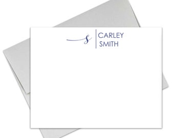 Classic Monogram Flat Notecards - Correspondence Card Stationery - Personalized Card Stationary - Thank You Notes, FLAT CARDS