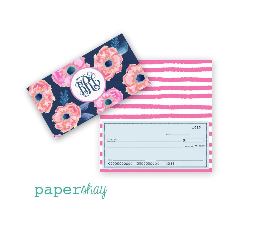 Checkbook Cover, Monogrammed Vinyl Checkbook Cover, Duplicate Checkbook ...