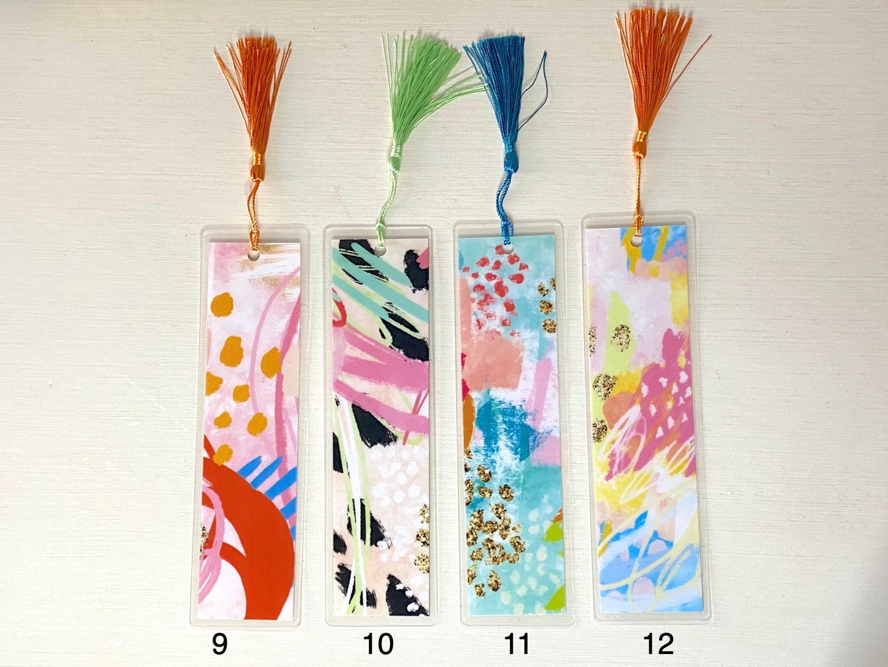 Laminated Bookmarks Bookmark with Tassel Large Bookmark Etsy