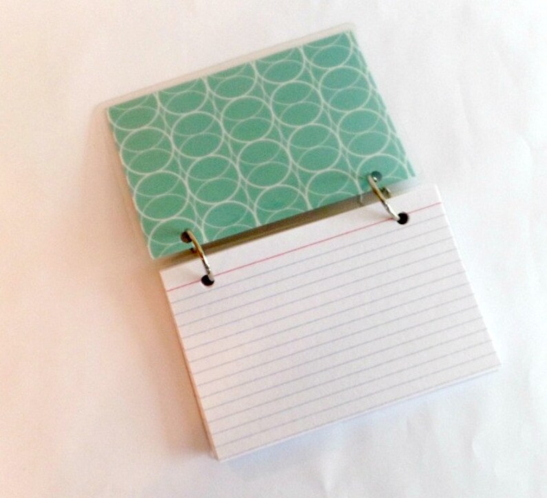 Index Card Binder Flashcard Holder or Recipe Book Laminated Etsy