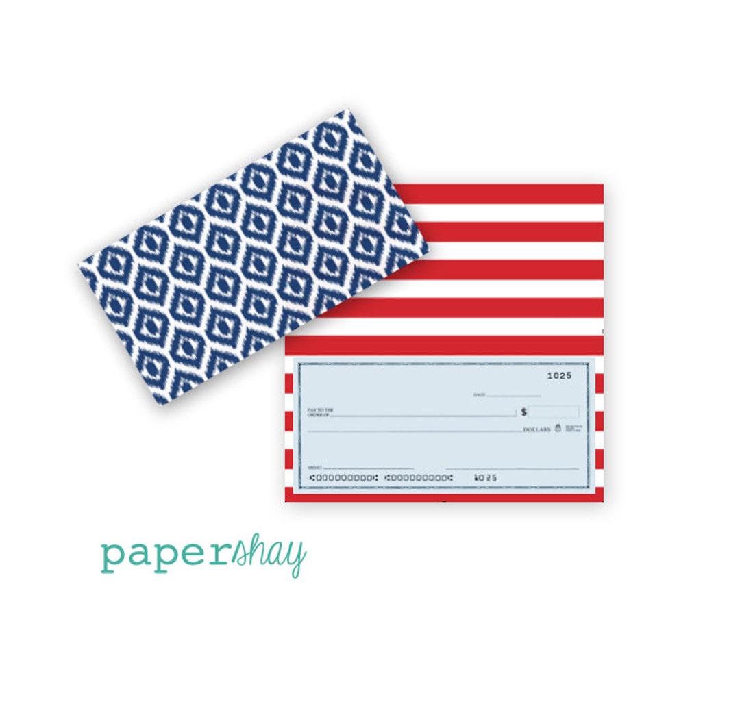 Checkbook Cover Ikat Vinyl Checkbook Cover Travel Giftps422 Etsy