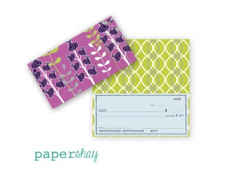 Checkbook Cover, PURPLE Vinyl Checkbook Cover, Travel Gift,PS427