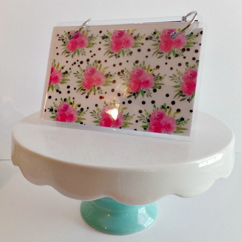 Index Card Binder Flashcard Holder or Recipe Book Laminated Etsy