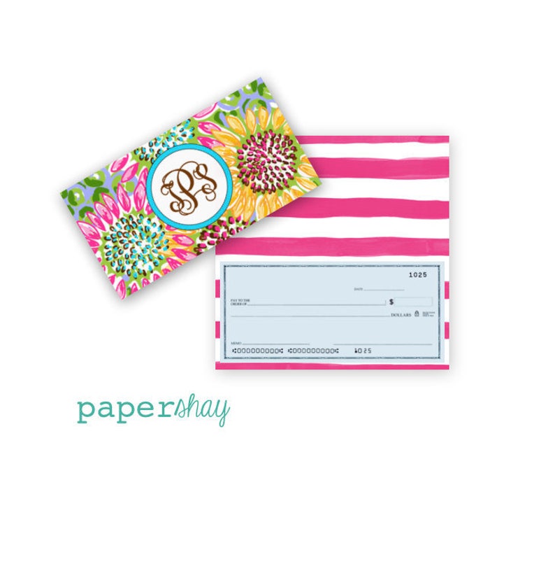 Checkbook Cover Monogrammed Vinyl Checkbook Cover Duplicate Etsy